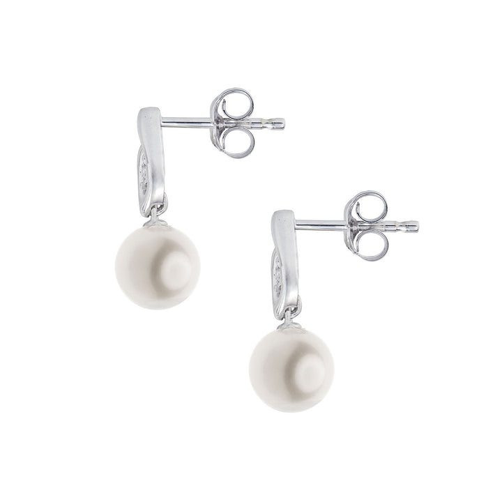 Comete pareloorbellen in 750‰ goud en witte diamanten ORP769
