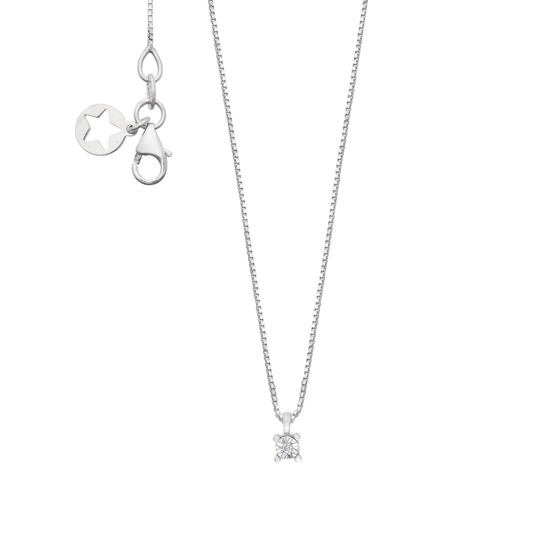 Comete ketting 375‰ goud met witte diamanten KGLB1402