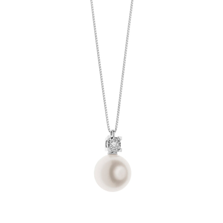 Comete Halsketting Parellichtpunt in goud en diamant GLP593