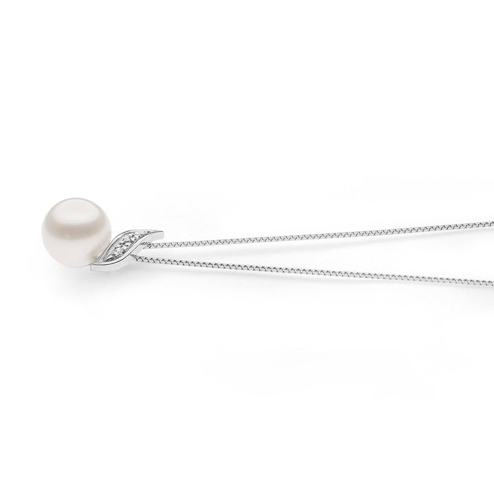 Comete-Halskette mit Perlen aus Gold und Diamanten GLP612