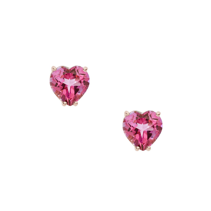 Comete-oorbellen in roségoud en roze topaashart ORB1015