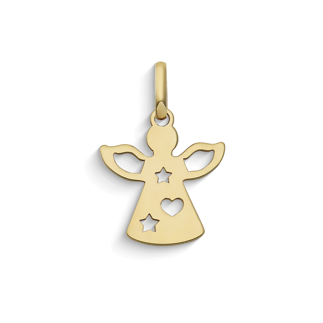 Kometenanhänger mit Engel aus 375‰ Gelbgold KCOB041