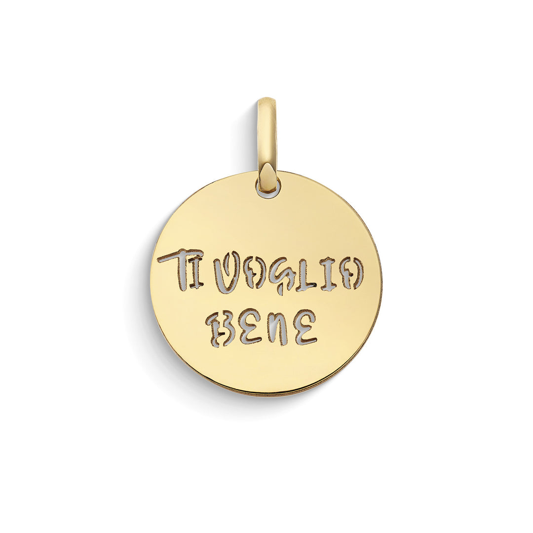 Kometen-Anhänger „Ich liebe dich“ aus 375‰ Gelbgold KCOB005