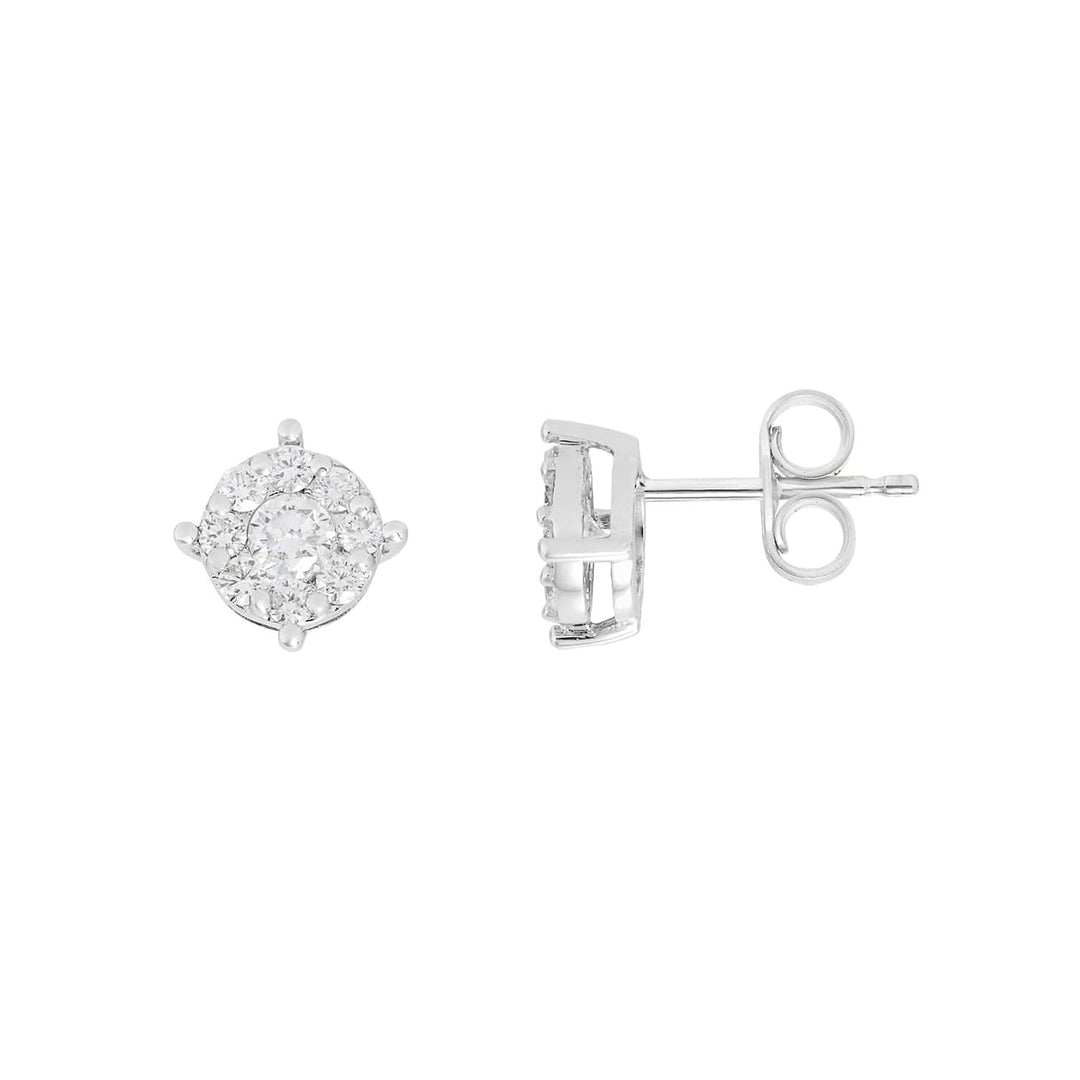 Comete-Ohrringe aus 750‰ Weißgold und rosa Diamanten ORB1155