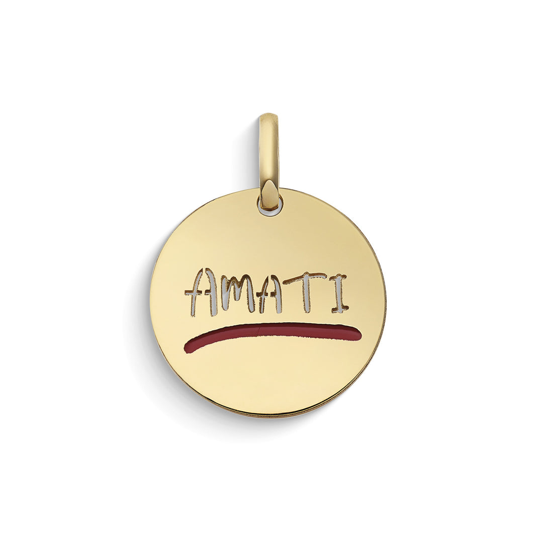 Pendentif rond Comete Amati en or jaune 375‰ KCOB031