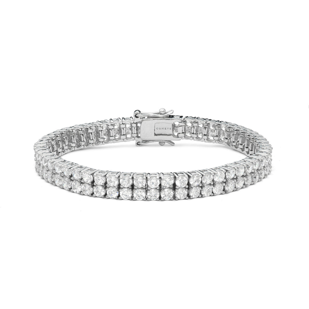 Comete-Silberarmband mit weißen Zirkonen BRA264M17