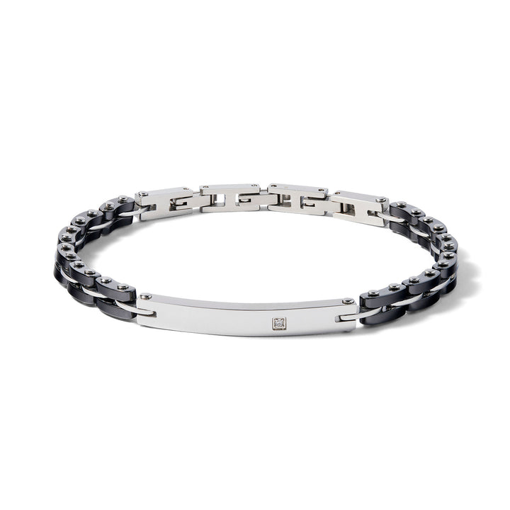 Comete-Armband aus Stahl und schwarzer Keramik UBR1070