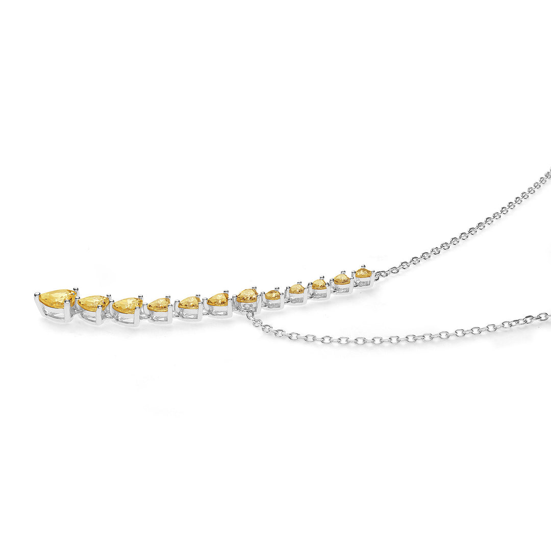 Comete-Halsband mit Herzen aus Degradé-Silber GLA245