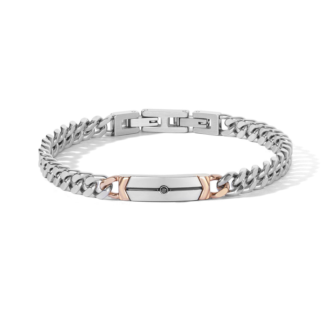Bracelet Comete en Acier, zircon noir, PVD et émail noir UBR1303
