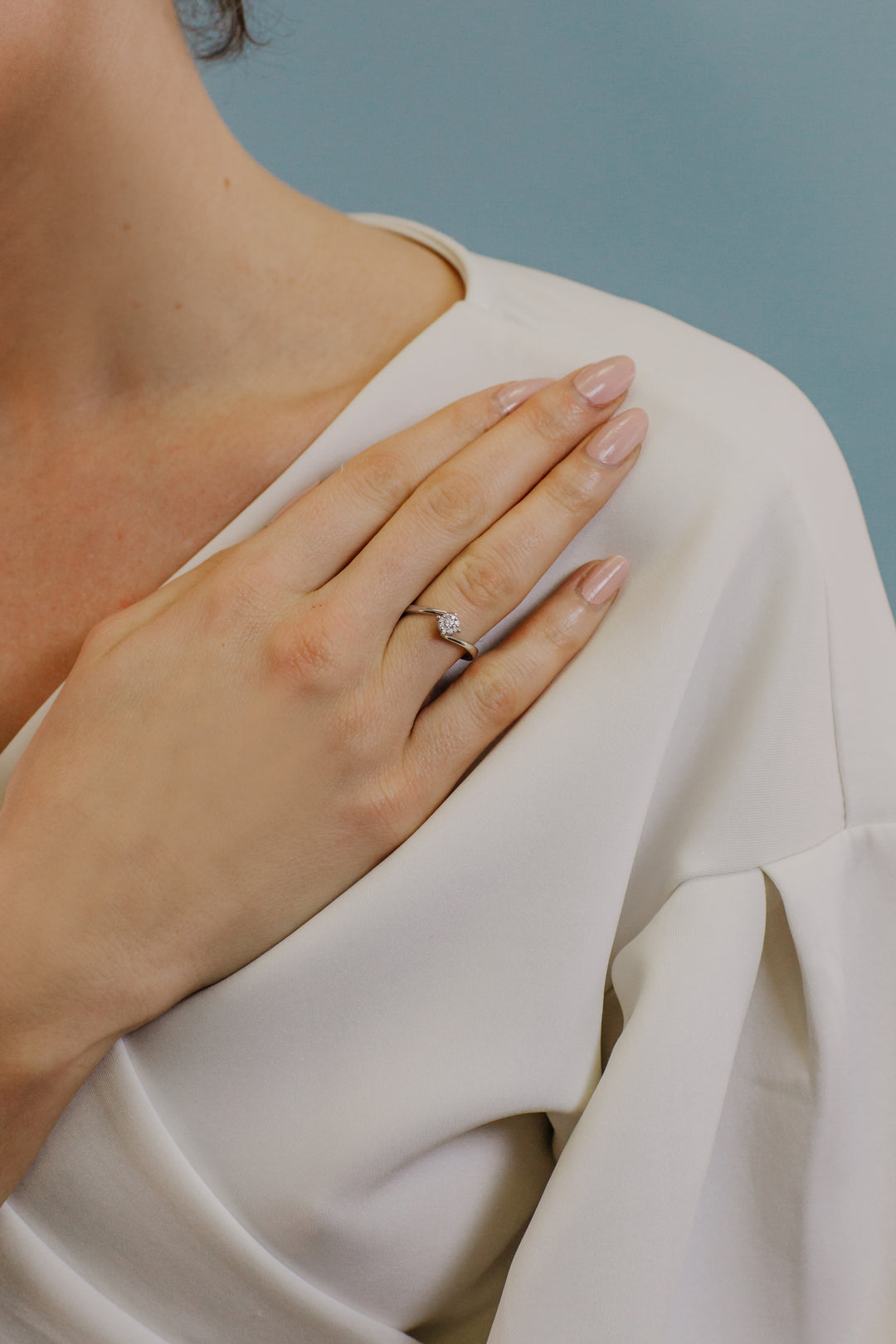 Comete Roségoldring mit Diamanten ANB 2646