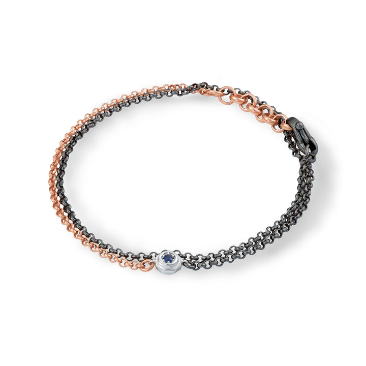 Comete-armband in dubbel, rosé en gepolijst zilver UBR1046