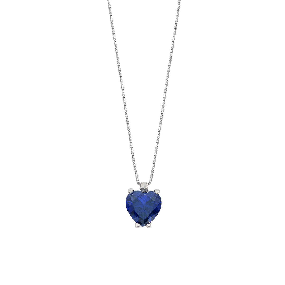 Comete Halskette 750‰ Gold und blauer herzförmiger Saphir GLB1659