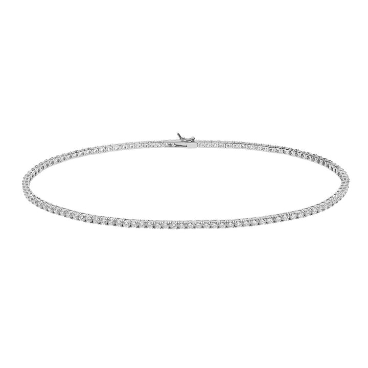 Comete Tennisketting in zilver en witte zirkonen GLA247M40