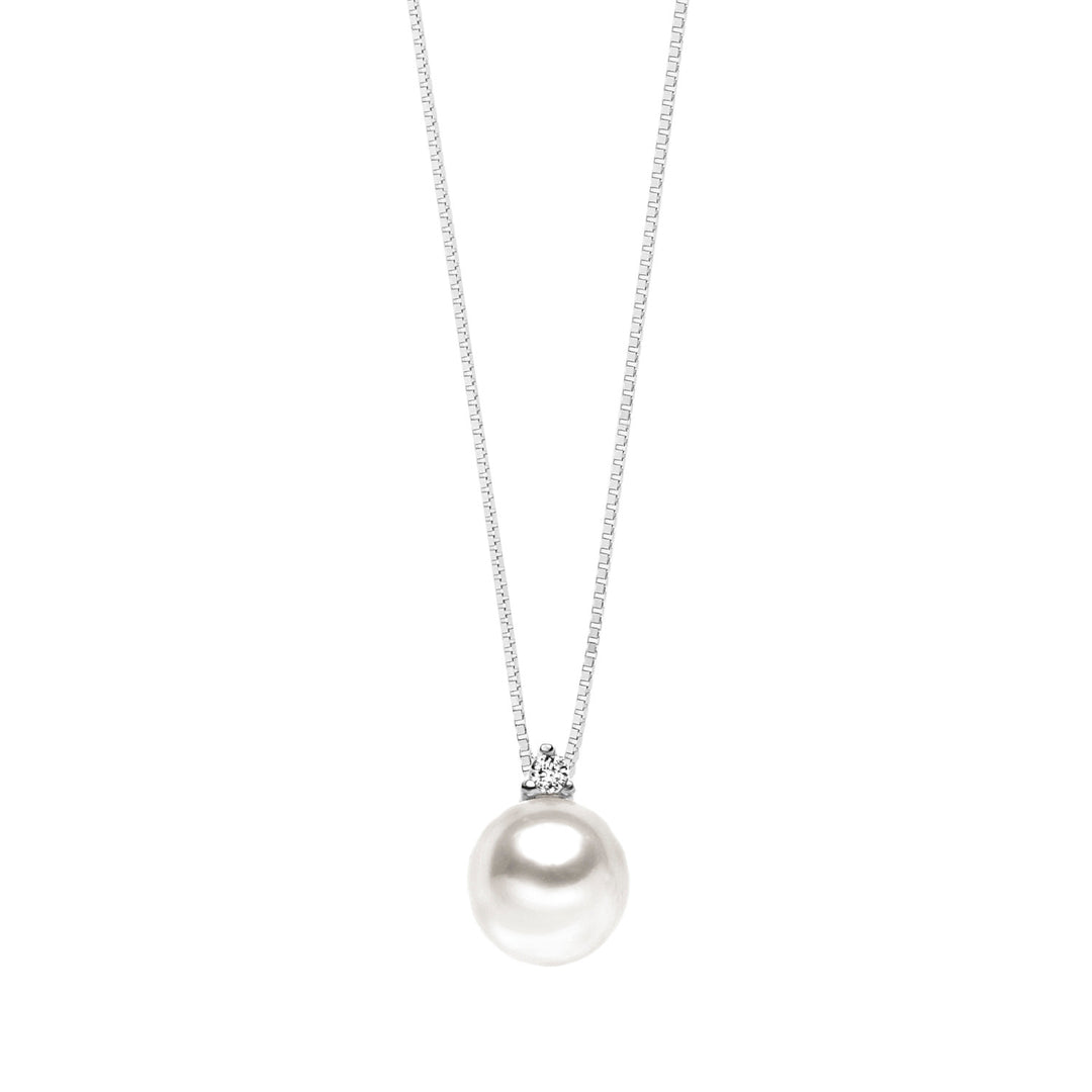 Comete Light Point parelketting in goud en diamant GLP585