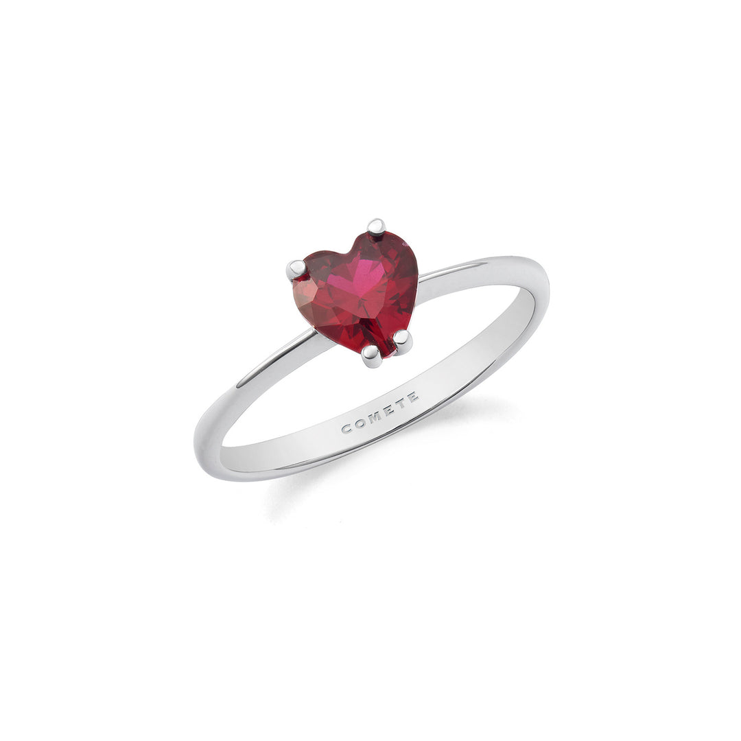 Kometenring 750‰ Gold und Rubinherz ANB2690