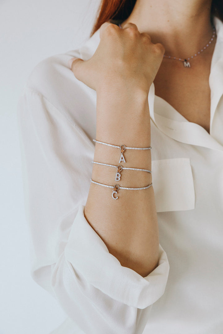 Comete Zilveren Armband Letter P BRA192
