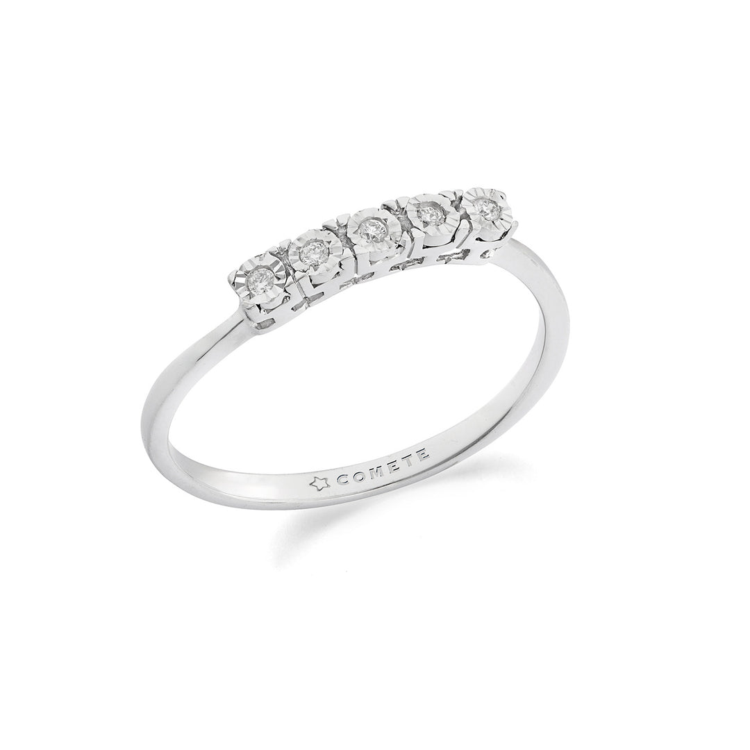 Comete-ring van 375‰ goud en witte diamant KANB1903