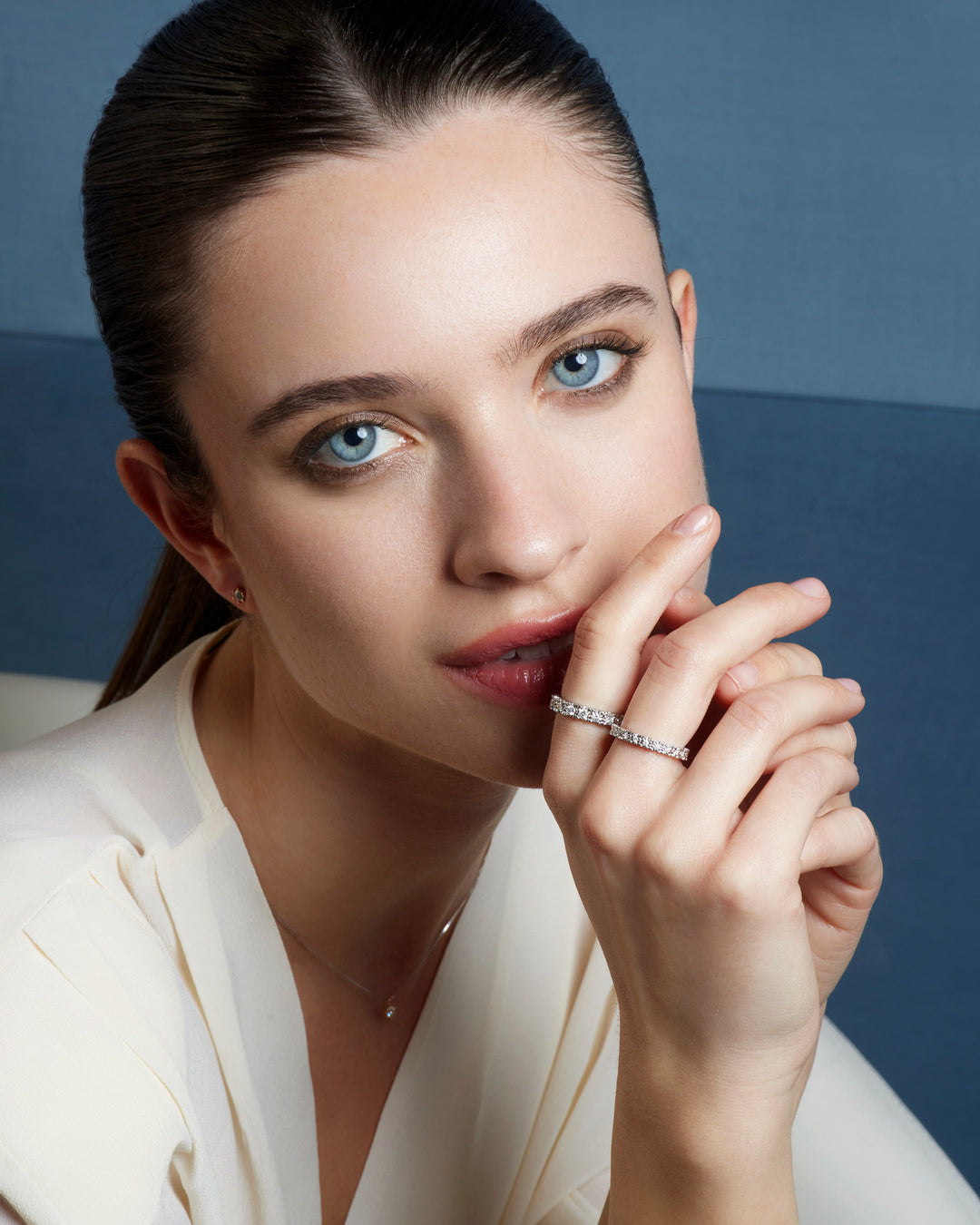 Comete-Ring aus 750‰ Weißgold und Diamanten ANB2681