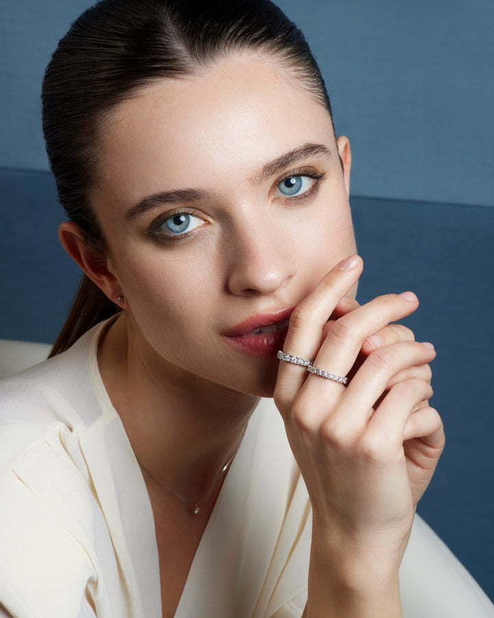 Comete-Ring aus 750‰ Weißgold und Diamanten ANB2681