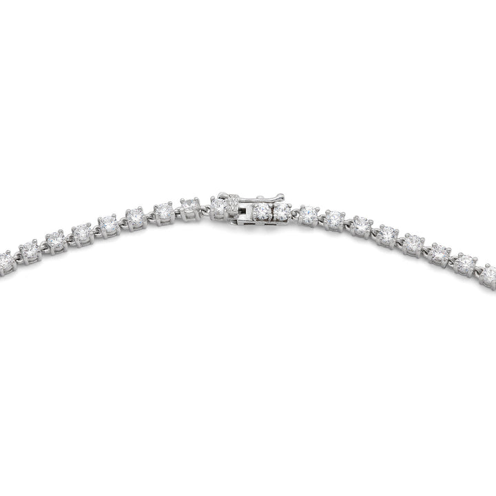 Comete-halsketting in 925‰ zilver en witte zirkonen GLA265