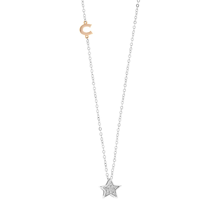 Comete ketting in wit goud en diamanten GLB1503