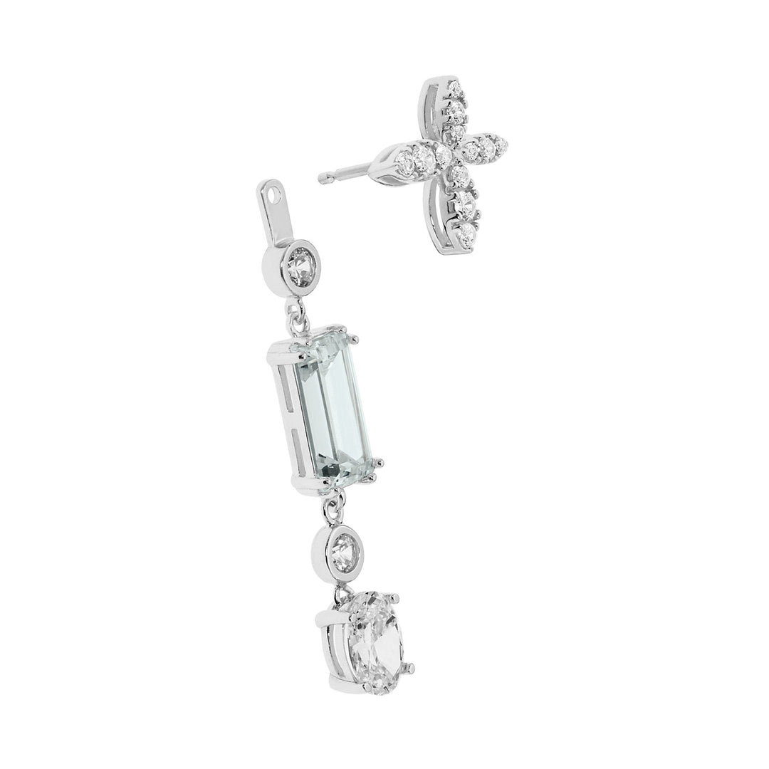 Comete Glamoureuze oorbellen in zilver en zirkonen ORA131