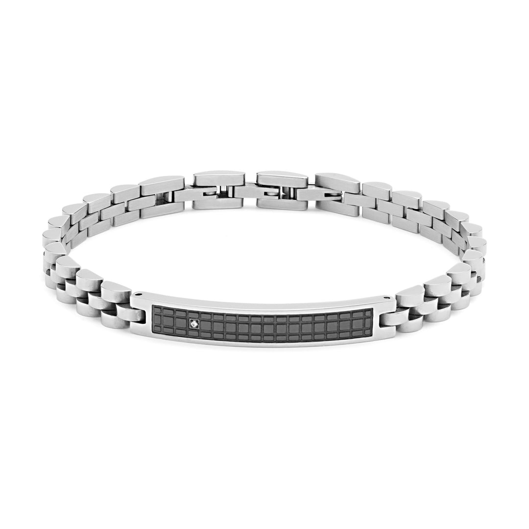 Comete Tyre-armband in staal en zwart PVD UBR981