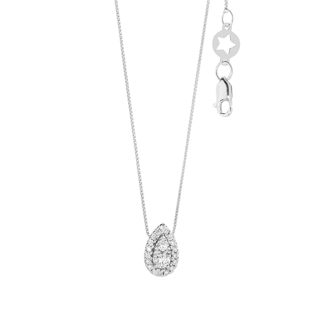 Comete druppelhalsketting in goud en diamanten GLB1605