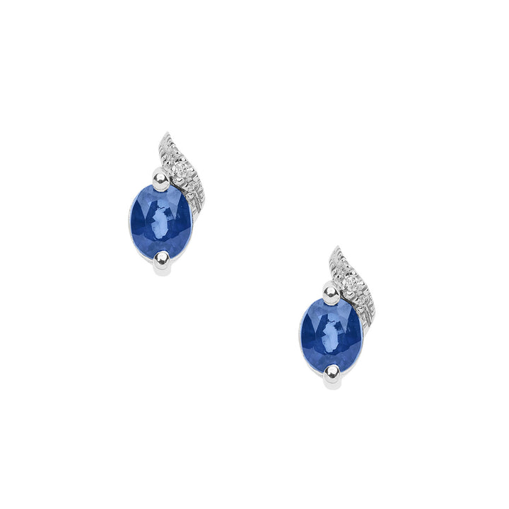 Comete Oorbellen met Saffieren en Diamanten in witgoud ORB1086