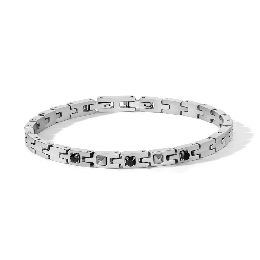 Bracelet Comete en acier et zircons noirs UBR1316