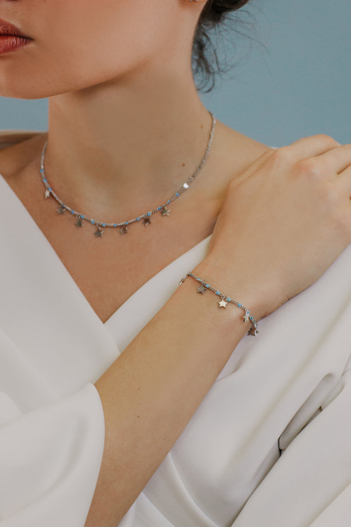 Comete Silberarmband Stern BRA247