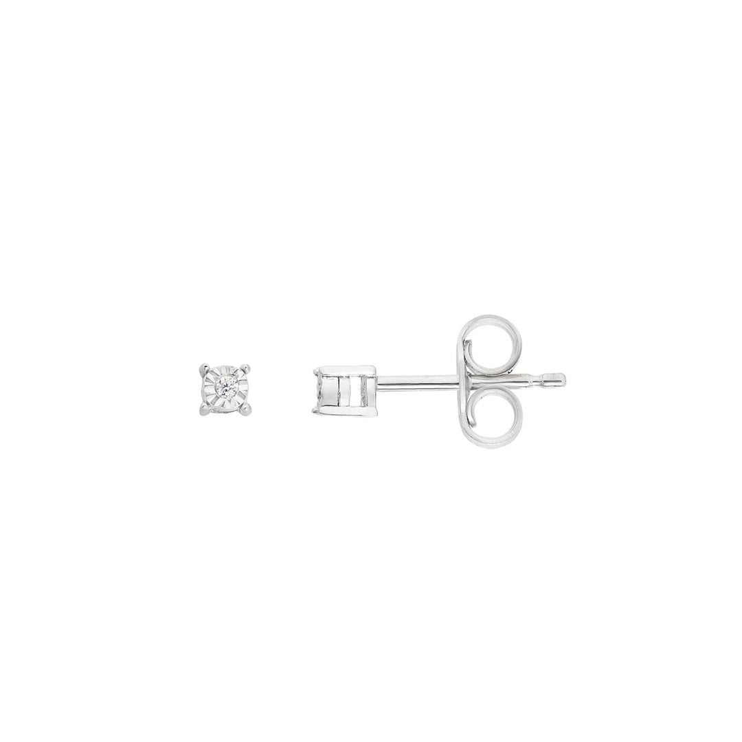 Comete-Ohrringe aus 375‰ Weißgold und weißen Diamanten KORB1010