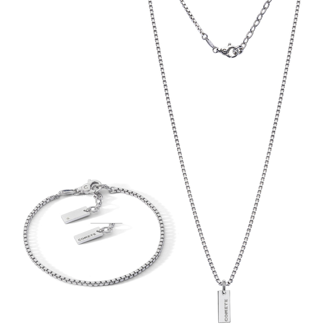 Comete armband en choker in zilver en witte diamant KIT7471255