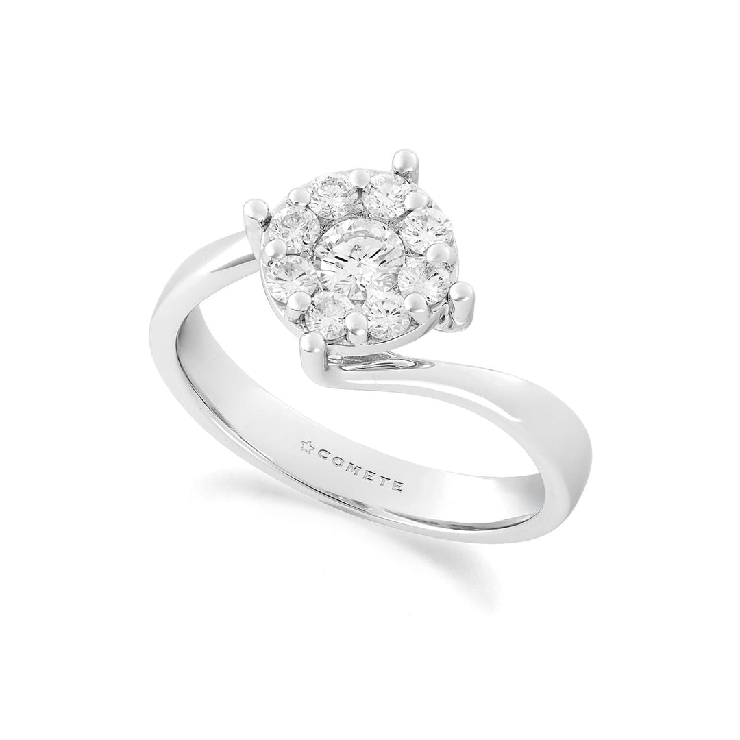 Comete-Ring aus 750‰ Weißgold und weißen Diamanten ANB2759