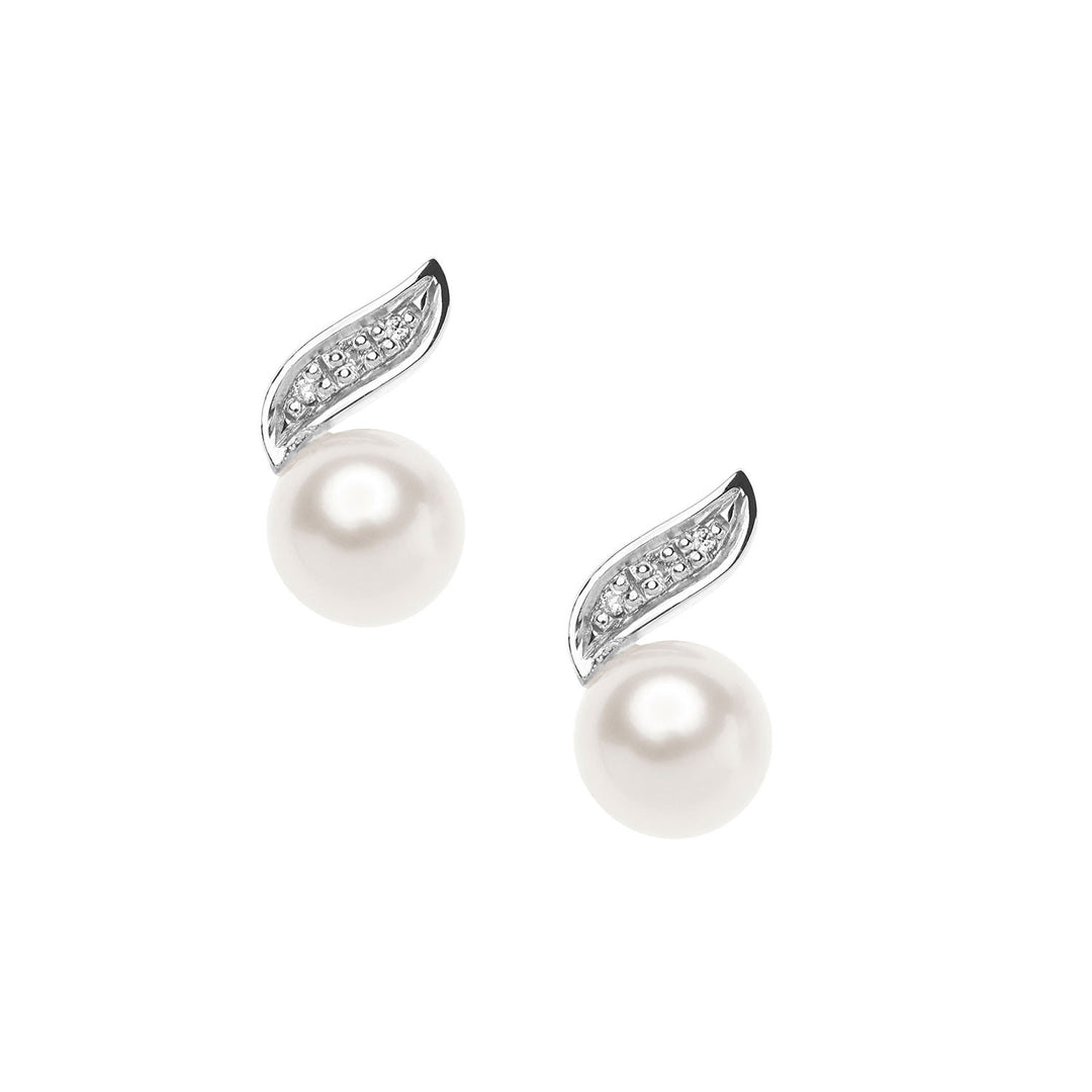 Comete-Perlenohrringe aus Gold und Diamanten ORP744