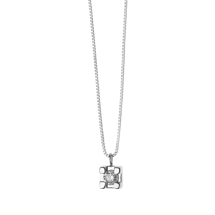 Comete Halsketting Slanke lichtpunt in goud en diamant GLB1360