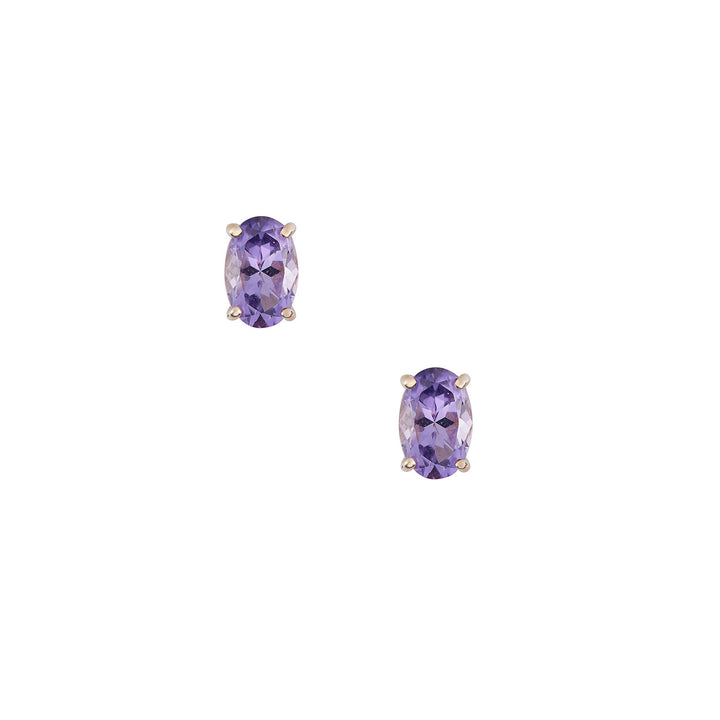 Comete ovale oorbellen in 750‰ roségoud en amethist ORB1111