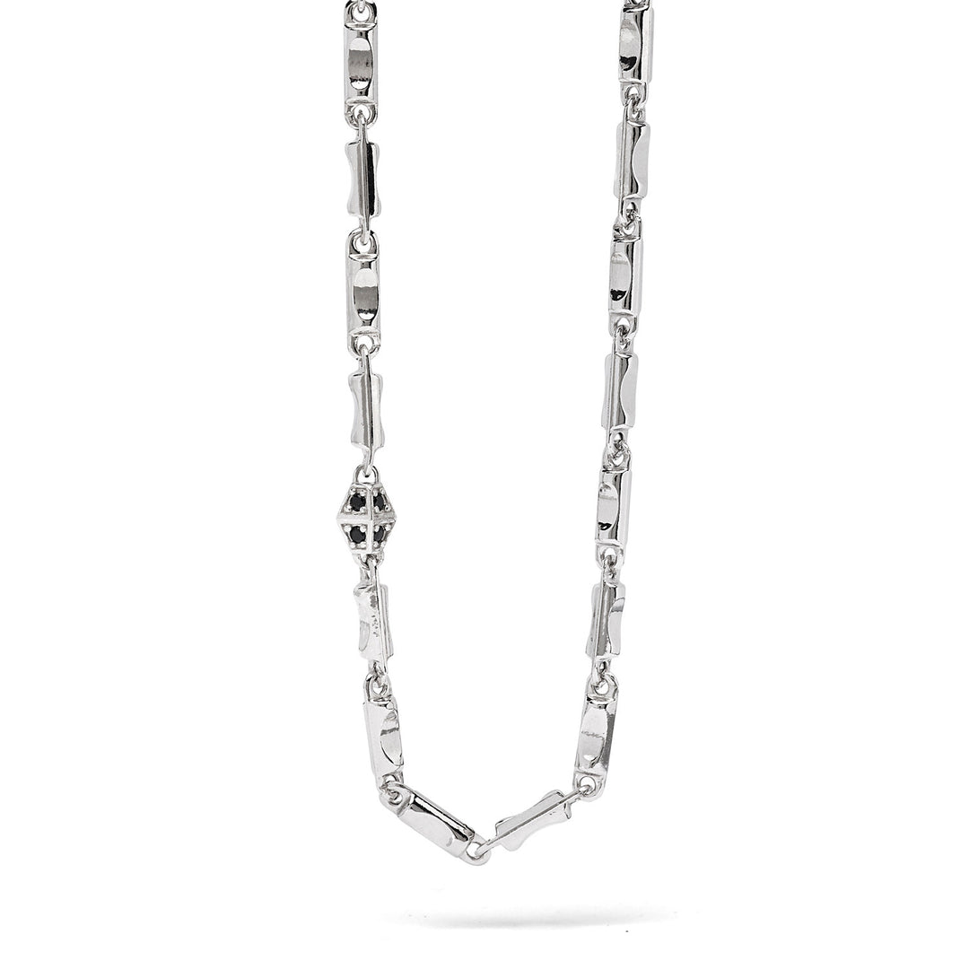 Comete-Halskette aus Silber und Zirkonen UGL697