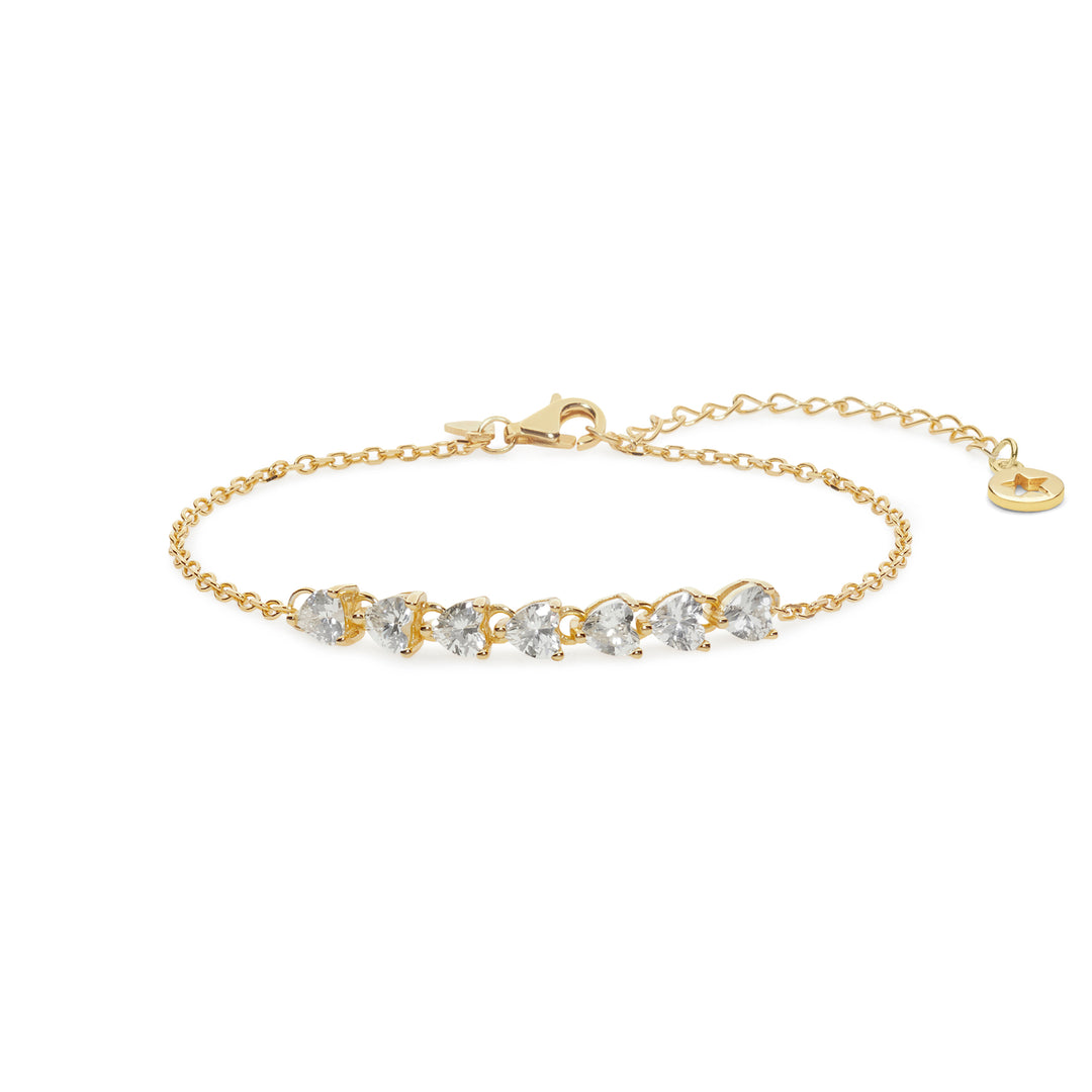 Comete hartenarmband in gedegradeerd zilver BRA235