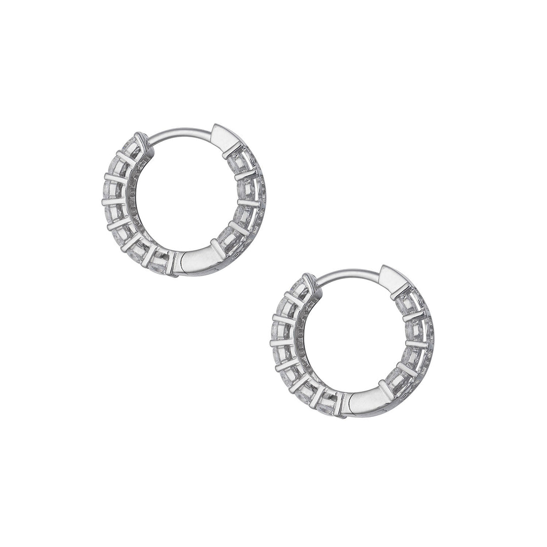 Comete-oorbellen in 925‰ zilver met witte zirkonen ORA199