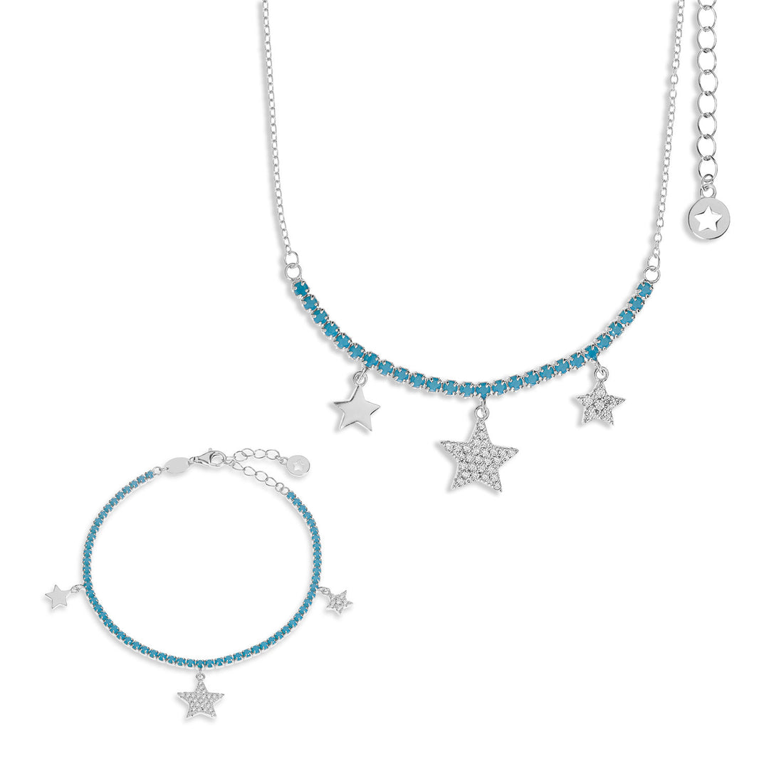 Comete Tennisketting en armband met ster, Talisman collectie KIT257252