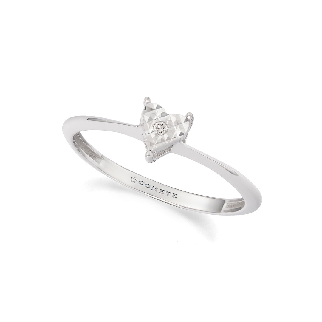 Bague Comete Coeur en or blanc et diamant KANB1909