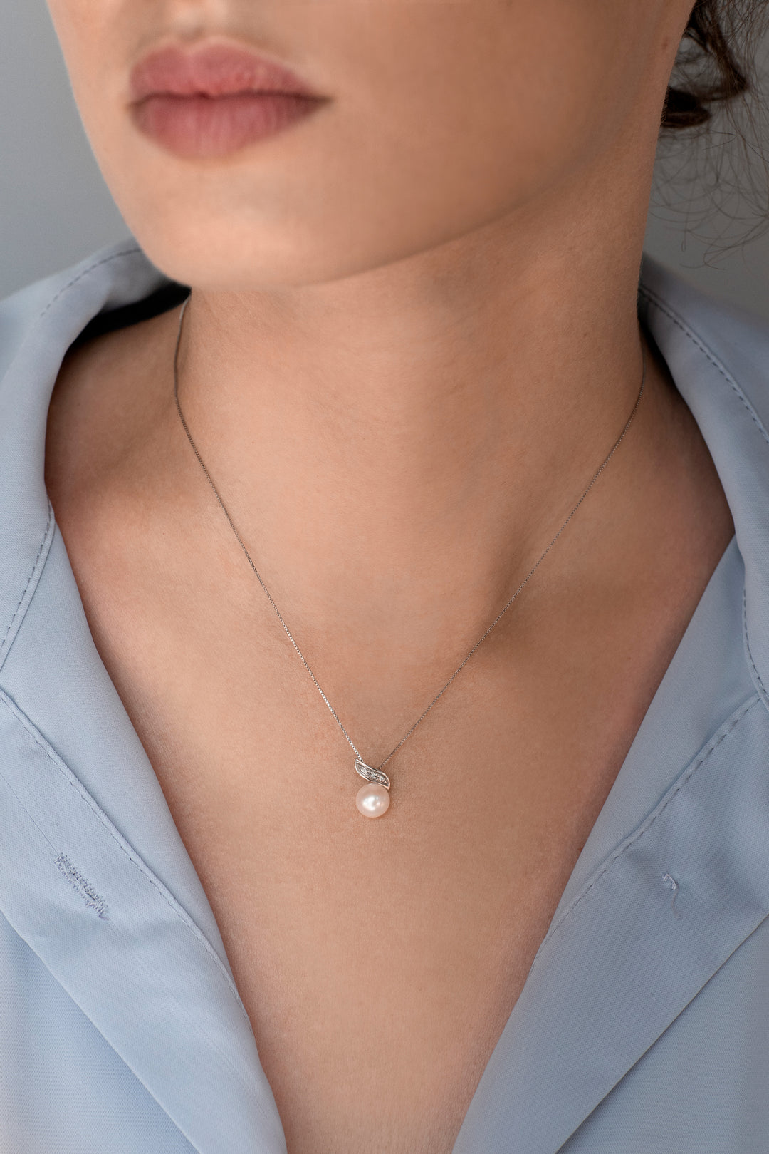 Comete-Halskette mit Perlen aus Gold und Diamanten GLP612