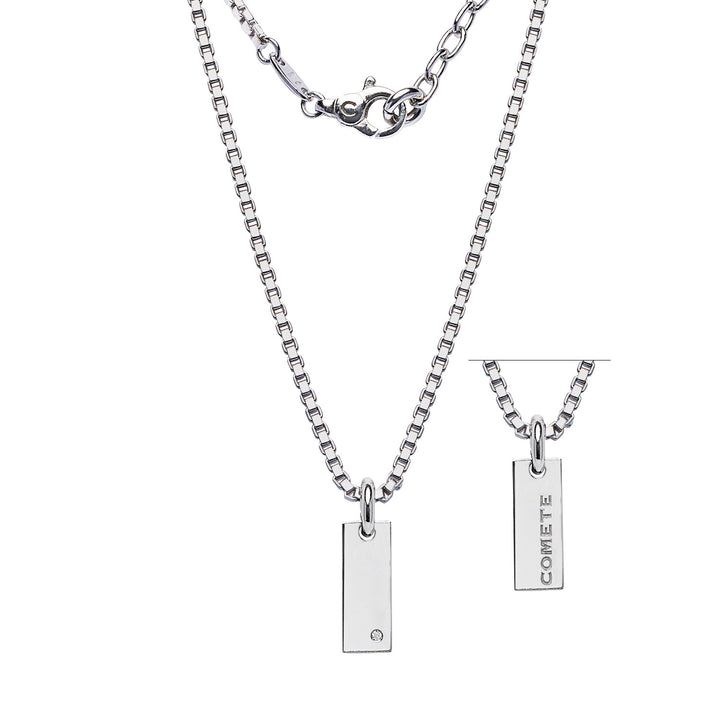 Comete ketting in zilver en witte diamant UGL747