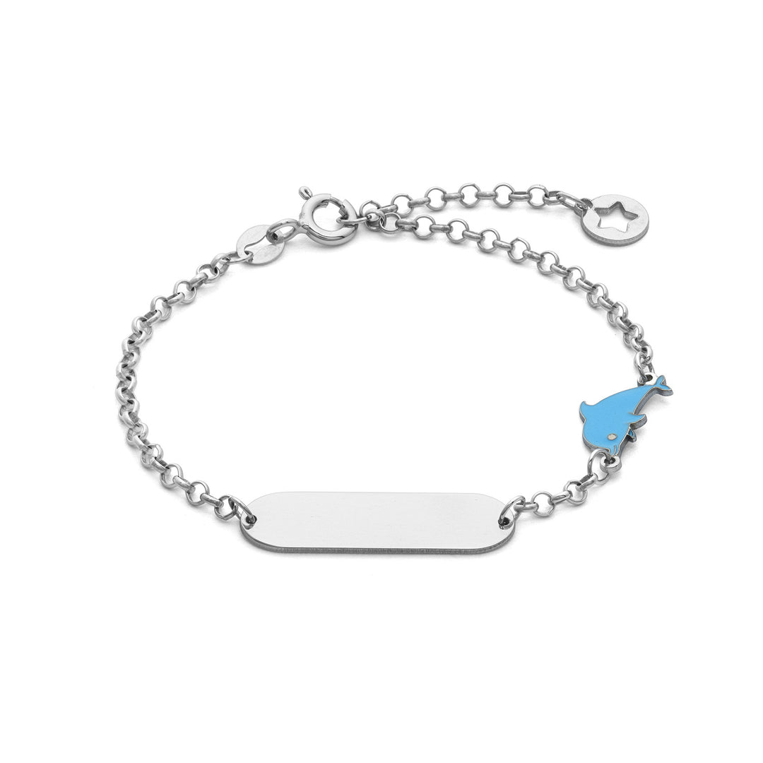 Comete Zilveren Armband met Blauwe Dolfijn BRA262