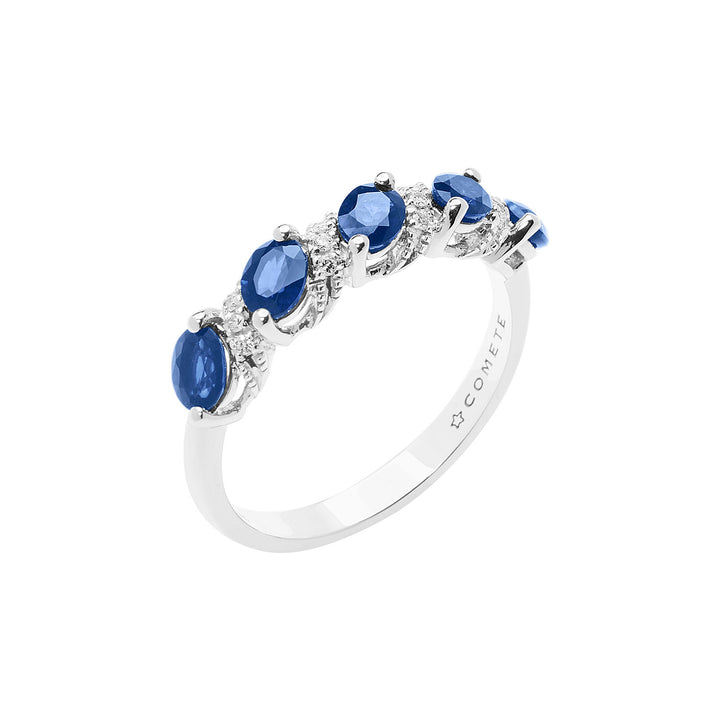 Comete-ring met saffier en diamanten ANB2666
