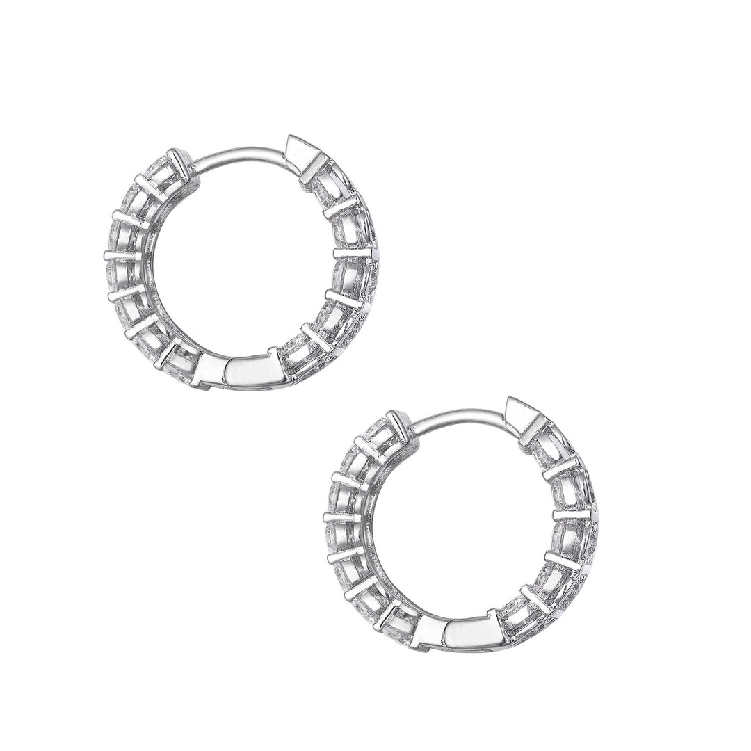 Comete-oorbellen in 925‰ zilver en zirkonen ORA200