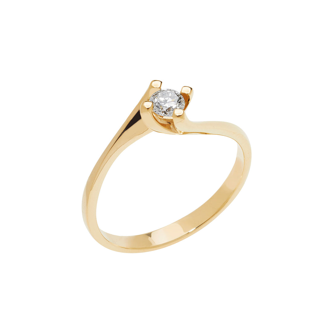 Comete Valentino Solitaire in Gelbgold und Diamant ANB2035G