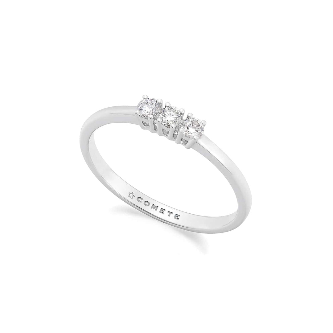 Comete Trilogy-ring in 750‰ witgoud en diamanten ANB2757