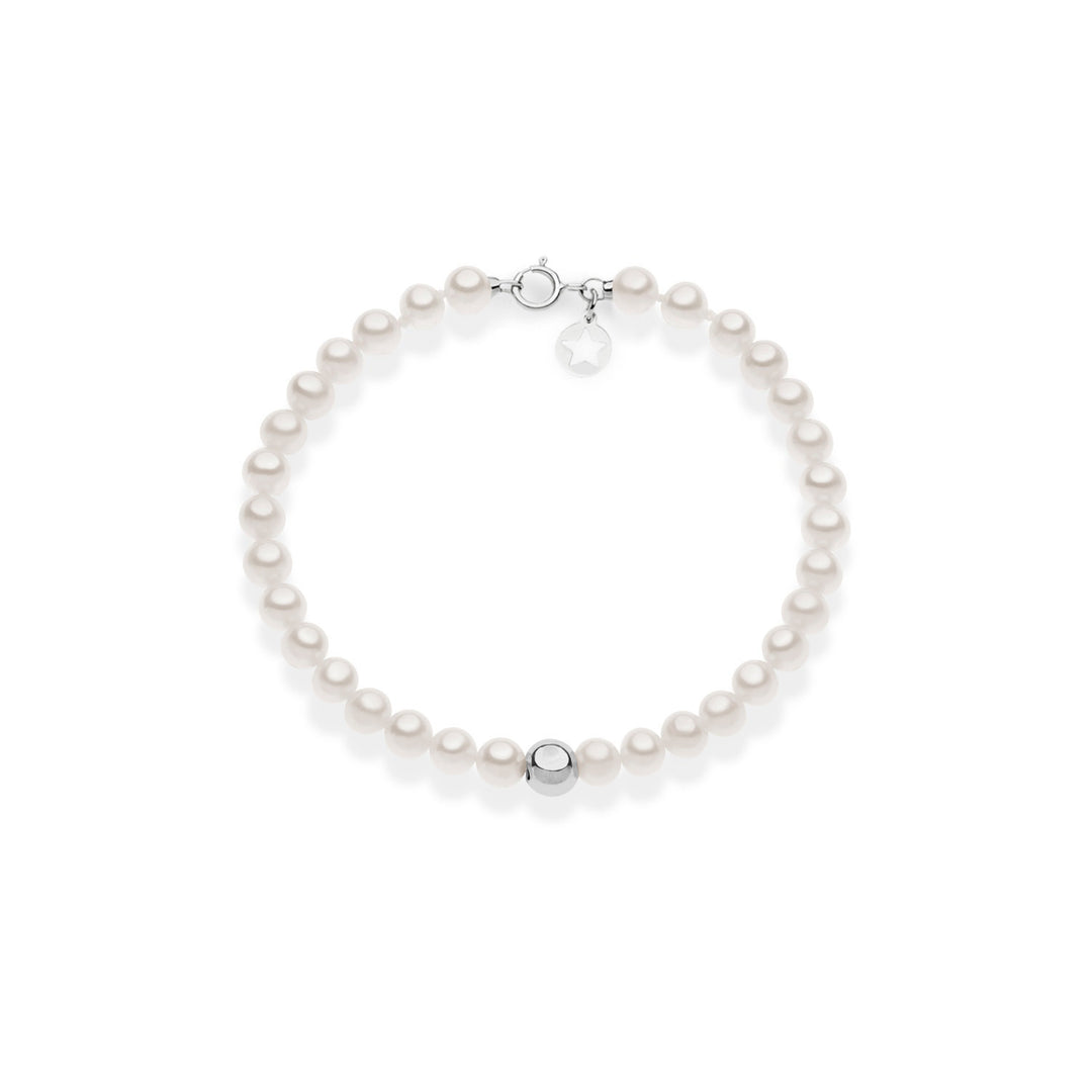 Comete Perlenarmband und Kugel aus 375‰ Weißgold KBRQ264B
